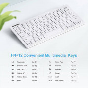 TeckNet Mini Keyboard X315 2.4G - безжична клавиатура за компютри и таблети (бял) 1