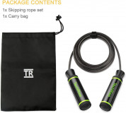 TechRise Skipping Jump Rope with Skin-friendly Handle (black) 3