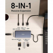 Anker PowerExpand Direct 8-in-1 USB-C PD Media Hub - мултифункционален USB-C хъб за свързване на допълнителна периферия (тъмносив) 5