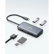 Anker PowerExpand 5-in-1 USB-C PD Media Hub - мултифункционален USB-C хъб за свързване на допълнителна периферия (тъмносив) 9