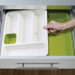 Joseph-Joseph DrawerStore Cutlery Tray - огранайзер (табла) за съхранение на кухненски прибори (бял-зелен) 5