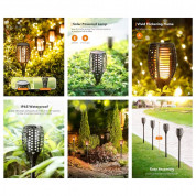 Taotronics Outdoor Garden Solar LED Lamp Set 2200 mAh - комплект външна соларна LED лампа с презареждаема батерия (черен) (2 броя) 1
