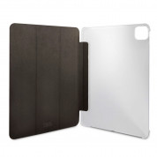 Karl Lagerfeld Saffiano Karl & Choupette Heads Folio Case - дизайнерски кожен кейс с поставка за iPad Pro 12.9 M2 (2022), iPad Pro 12.9 M1 (2021) (сребрист) 2