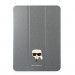 Karl Lagerfeld Saffiano Head Folio Case  - дизайнерски кожен кейс с поставка за iPad Pro 12.9 M1 (2021) (сребрист) 2