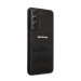AMG Genuine Leather Perforated Hard Case - дизайнерски кожен кейс (естествена кожа) за Samsung Galaxy S21 FE (черен) 3