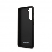 AMG Genuine Leather Perforated Hard Case - дизайнерски кожен кейс (естествена кожа) за Samsung Galaxy S21 FE (черен) 4