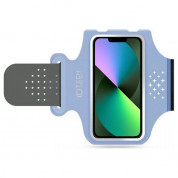 Tech-Protect M1 Universal Sports Armband - универсален неопренов спортен калъф за ръка за iPhone, Samsung, Huawei и други (син)