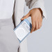 Baseus Foldable Magnetic MagSafe Bracket Stand - кожена поставка за прикрепяне към iPhone с MagSafe (бял) 4