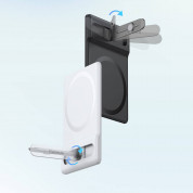 Baseus Foldable Magnetic MagSafe Bracket Stand - кожена поставка за прикрепяне към iPhone с MagSafe (бял) 7