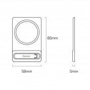Baseus Foldable Magnetic MagSafe Bracket Stand - кожена поставка за прикрепяне към iPhone с MagSafe (бял) 17