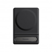 Baseus Foldable Magnetic MagSafe Bracket Stand - кожена поставка за прикрепяне към iPhone с MagSafe (черен) 6