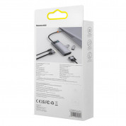 Baseus USB-C Metal Gleam Series 6-in-1 Hub (WKWG030013) - мултифункционален хъб за свързване на допълнителна периферия за устройства с USB-C (тъмносив) 19