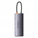 Baseus USB-C Metal Gleam Series 6-in-1 Hub (WKWG030013) - мултифункционален хъб за свързване на допълнителна периферия за устройства с USB-C (тъмносив) 9