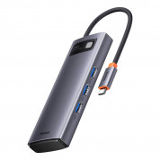 Baseus USB-C Metal Gleam Starjoy Series 6-in-1 Hub (WKWG030113) (space gray)
