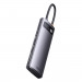 Baseus USB-C Metal Gleam Starjoy Series 8-in-1 Hub (WKWG050113) - мултифункционален хъб за свързване на допълнителна периферия за устройства с USB-C (тъмносив) 1