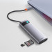 Baseus USB-C Metal Gleam Starjoy Series 8-in-1 Hub (WKWG050113) - мултифункционален хъб за свързване на допълнителна периферия за устройства с USB-C (тъмносив) 18