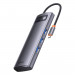 Baseus USB-C Metal Gleam Starjoy Series 8-in-1 Hub (WKWG050113) - мултифункционален хъб за свързване на допълнителна периферия за устройства с USB-C (тъмносив) 2