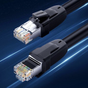 Ugreen Ethernet Patchcord Cable RJ45 Cat 8 T568B 2000 Mbps кабел (150 см) (черен) 1