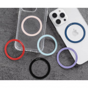 Mageasy HOOP MagSafe Adhesive Ring - метален пръстен, съвместим с MagSafe за iPhone и други мобилни устройства (розов) 3