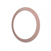 Mageasy HOOP MagSafe Adhesive Ring - метален пръстен, съвместим с MagSafe за iPhone и други мобилни устройства (розов) 1