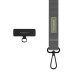 Mageasy Strap+Strap Card Classic Gray - универсална връзка с карабинер за захващане към кейсове за iPhone (тъмносив)  1
