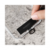 Mageasy Strap+Strap Card Classic Gray - универсална връзка с карабинер за захващане към кейсове за iPhone (тъмносив)  3