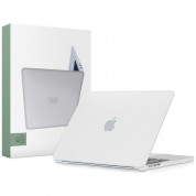 Tech-Protect SmartShell Matte Clear Case - предпазен кейс за MacBook Air 13 M2 (2022) (прозрачен-мат) 1