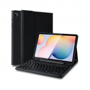 Tech-Protect SC Pen Case and Bluetooth Keyboard - кожен калъф и безжична блутут клавиатура за Samsung Galaxy Tab S6 Lite 10.4 (черен)