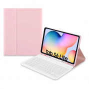 Tech-Protect SC Pen Case and Bluetooth Keyboard - кожен калъф и безжична блутут клавиатура за Samsung Galaxy Tab S6 Lite 10.4 (розов)