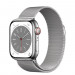 Apple Watch Series 8 Cellular, 41mm Silver Stainless Steel Case with Silver Milanese Loop - умен часовник от Apple 1