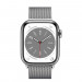 Apple Watch Series 8 Cellular, 41mm Silver Stainless Steel Case with Silver Milanese Loop - умен часовник от Apple 2