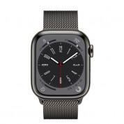 Apple Watch S8 Cellular, 41mm Graphite Stainless Steel Case with Graphite Milanese Loop 1