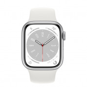 Apple Watch Series 8 GPS, 45mm Silver Aluminium Case with White Sport Band - умен часовник от Apple 1