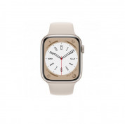Apple Watch Series 8 Cellular, 45mm Starlight Aluminium Case with Starlight Sport Band - умен часовник от Apple 1