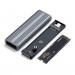 Satechi USB-C External M.2 NVMe SATA SSD Enclosure - алуминиева външна кутия с USB-C за M.2 NVMe SATA SSD дискове (тъмносив) 5