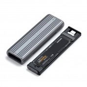 Satechi USB-C External M.2 NVMe SATA SSD Enclosure - алуминиева външна кутия с USB-C за M.2 NVMe SATA SSD дискове (тъмносив) 3