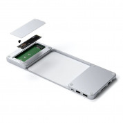 Satechi Aluminium USB-C Slim Dock with SSD Enclosure for iMac 24 - алуминиева поставка с място за SDD и допълнителен USB-C хъб за iMac 24 (2021) (сребрист) 4