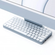 Satechi Aluminium USB-C Slim Dock with SSD Enclosure for iMac 24 - алуминиева поставка с място за SDD и допълнителен USB-C хъб за iMac 24 (2021) (син) 6