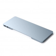 Satechi Aluminium USB-C Slim Dock with SSD Enclosure for iMac 24 - алуминиева поставка с място за SDD и допълнителен USB-C хъб за iMac 24 (2021) (син) 1