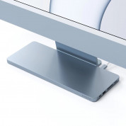 Satechi Aluminium USB-C Slim Dock with SSD Enclosure for iMac 24 - алуминиева поставка с място за SDD и допълнителен USB-C хъб за iMac 24 (2021) (син) 5