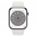 Apple Watch Series 8 Cellular, 45mm Silver Stainless Steel Case with White Sport Band - умен часовник от Apple 2