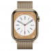 Apple Watch Series 8 Cellular, 45mm  Gold Stainless Steel Case with Gold Milanese Loop - умен часовник от Apple 2