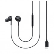 Samsung Earphones Tuned by AKG EO-IC100BB - слушалки с USB-C конектор с микрофон и управление на звука за Samsung мобилни устройства (черен) (bulk)