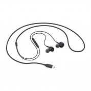 Samsung Earphones Tuned by AKG EO-IC100BB - слушалки с USB-C конектор с микрофон и управление на звука за Samsung мобилни устройства (черен) (bulk) 2