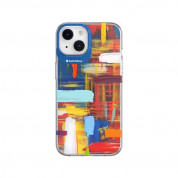SwitchEasy Artist Impasto Case - дизайнерски хибриден удароустойчив кейс за iPhone 14 (шарен) 