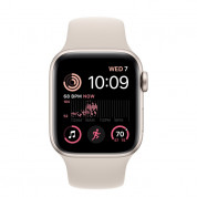 Apple Watch SE2 GPS, 44mm Starlight Aluminium Case with Starlight Sport Band - умен часовник от Apple 1