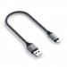 Satechi USB-A to Lightning Cable - сертифициран (MFI) USB-A към Lightning кабел за Apple устройства с Lightning порт (25 см) (сив) 4