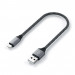 Satechi USB-A to Lightning Cable - сертифициран (MFI) USB-A към Lightning кабел за Apple устройства с Lightning порт (25 см) (сив) 5