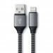 Satechi USB-A to Lightning Cable - сертифициран (MFI) USB-A към Lightning кабел за Apple устройства с Lightning порт (25 см) (сив) 2