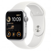 Apple Watch SE2 GPS, 44mm Silver Aluminium Case with White Sport Band - умен часовник от Apple